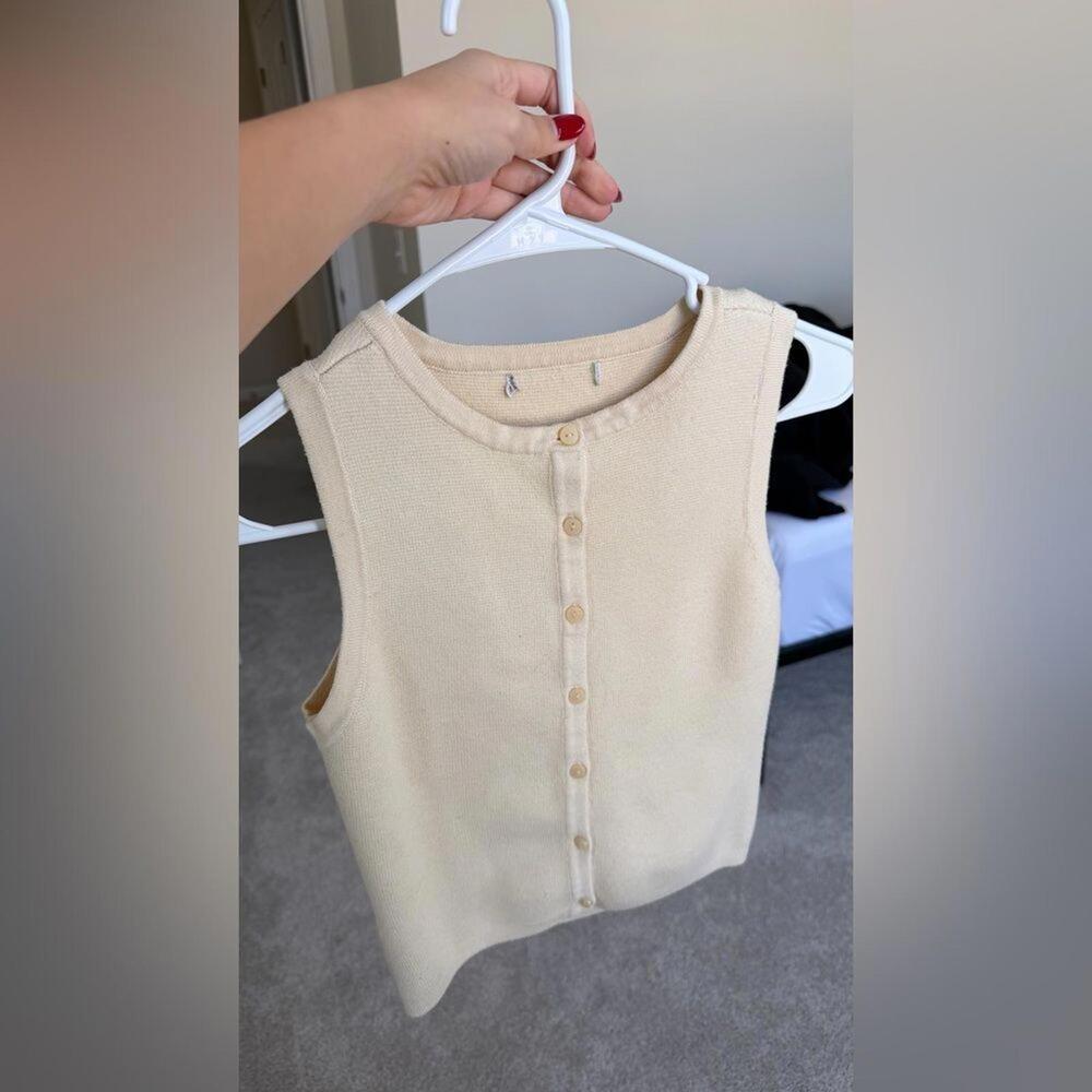Sweater Button Tank